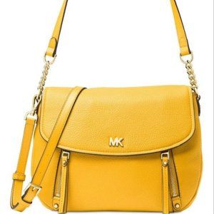 NWT Michael Kors Evie Yellow Crossbody Bag MSRP $278.00